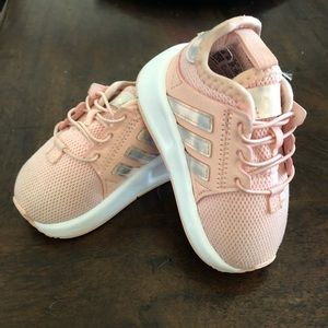 Adidas pink holographic shoes!